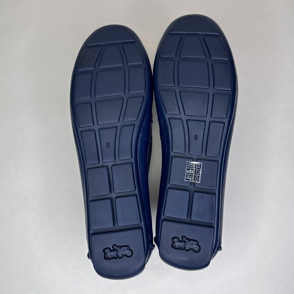 COACH Marley Driver Blue Slip On Loafers Flats‎ Pebbled Leather G4835 Size 8B US - Picture 8 of 15